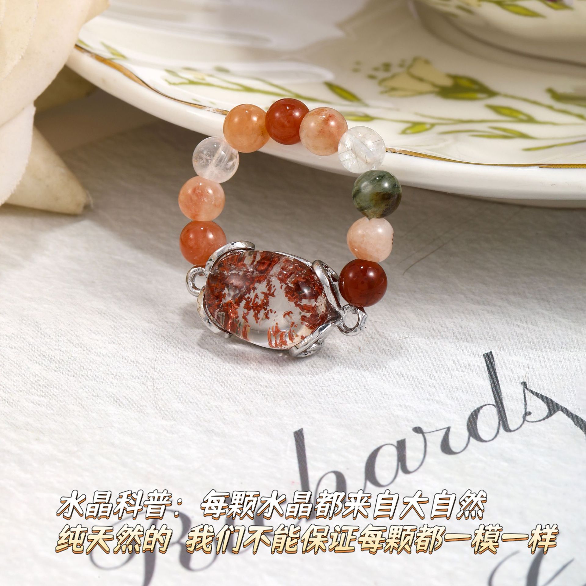 Кольцо с кристаллом из натурального цвета кроличьего меха, модный подарок с оригинальным дизайном