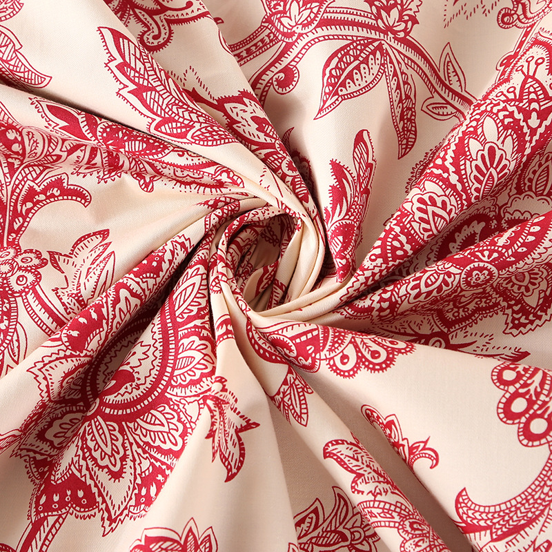 Factory direct batch cotton 60s satin long staple cotton bedding processing fabric 2.8 mite wide printed fabric