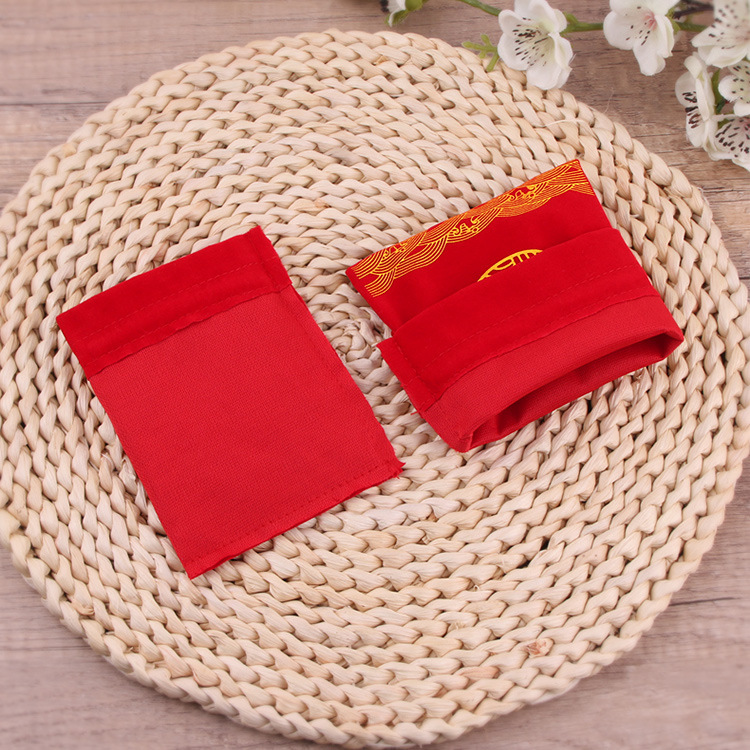 Direct selling flannel bag jewelry bag New Year's lucky bag Baifu New Year's lucky gift bag beam drawstring bag red envelope lucky word brocade bag