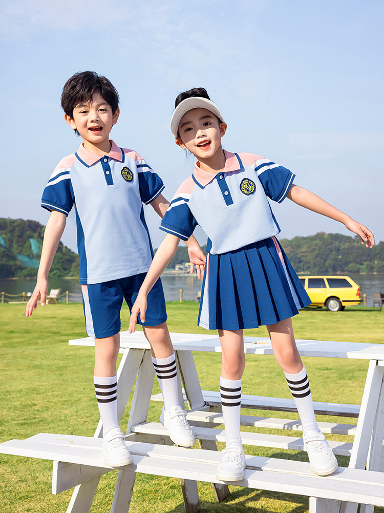 Children's school uniform college style kindergarten uniform suit class uniform primary school uniform spring and autumn three-piece sportswear