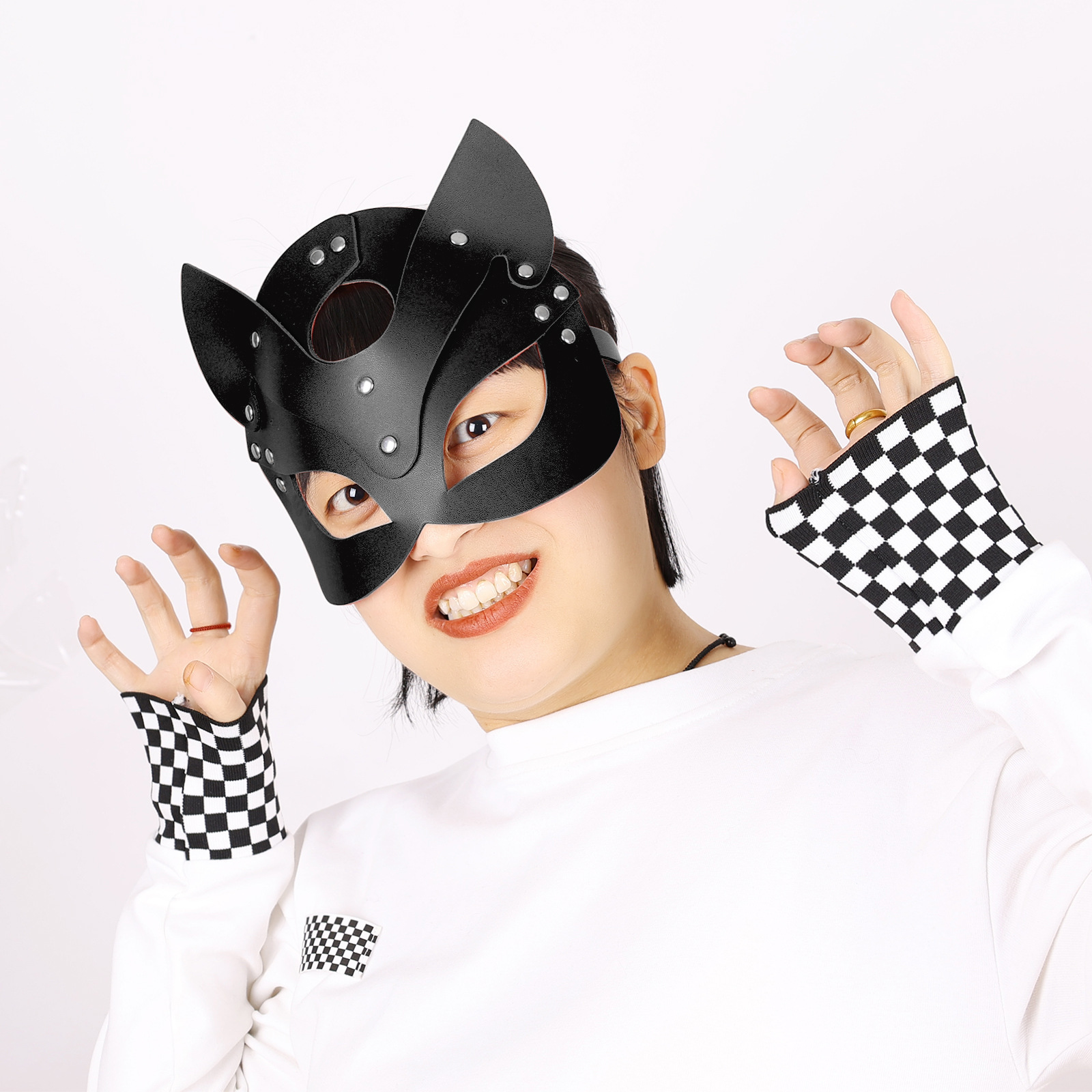 European and American style sexy SM alternative mask nightclub party temptation performance bunny mask animal PU mask