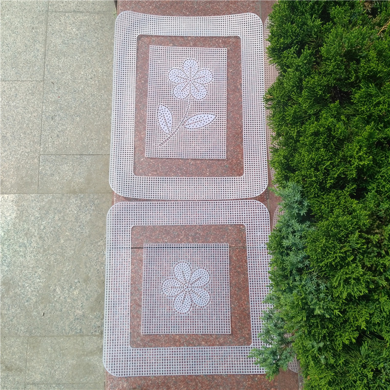 diy Hand-crocheted Car Seat Cushions, Sofa Cushions, Plastic Mesh Flower Lining Plates, One Branch Plum Butterfly Flower Hexagonal Sheets