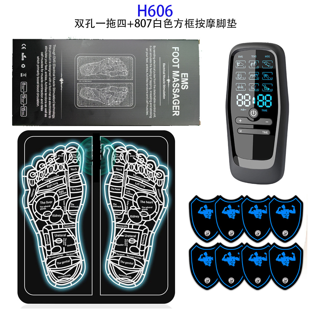 Cross-border Intelligent EMS Foot Massage Mat Pulse Physiotherapy Foot Mat Micro-current Foot Massager Acupoint Foot Therapy Machine