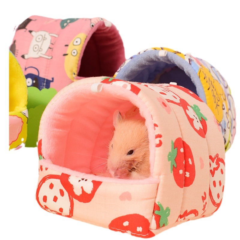 Hamster Nest, Four-Season Pet Cotton Nest, Bird's Nest, Velvet Sleeping Nest, Small Pet Warm Parrot, Hamster Supplies, Rabbit Nest, Golden Bear