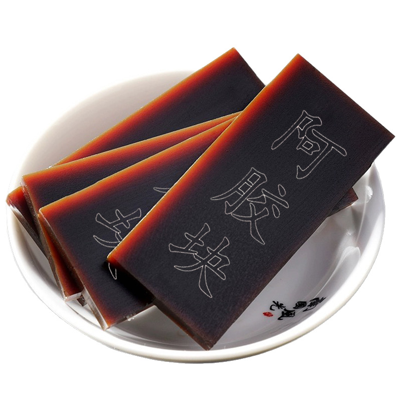 Donkey-Hide Gelatin Blocks in Iron Box, Donkey-Hide Gelatin Gift Box, Donkey-Hide Gelatin Slices from Shandong, Original Peptide Crushed Block Raw Materials