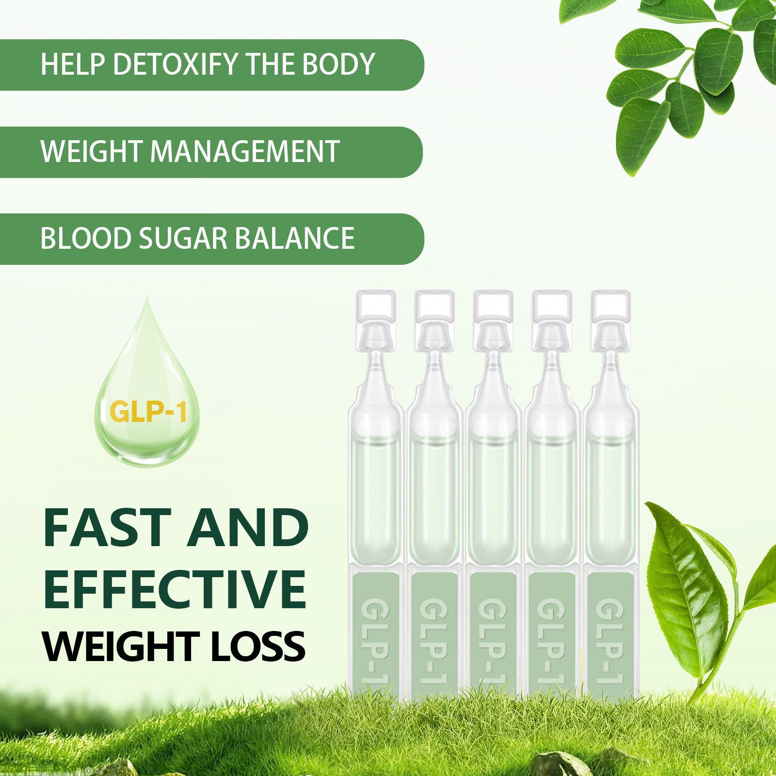 Cross-Border Unlabeled Glp-1 Oral Solution Moringa Drops Slimming Oral Solution