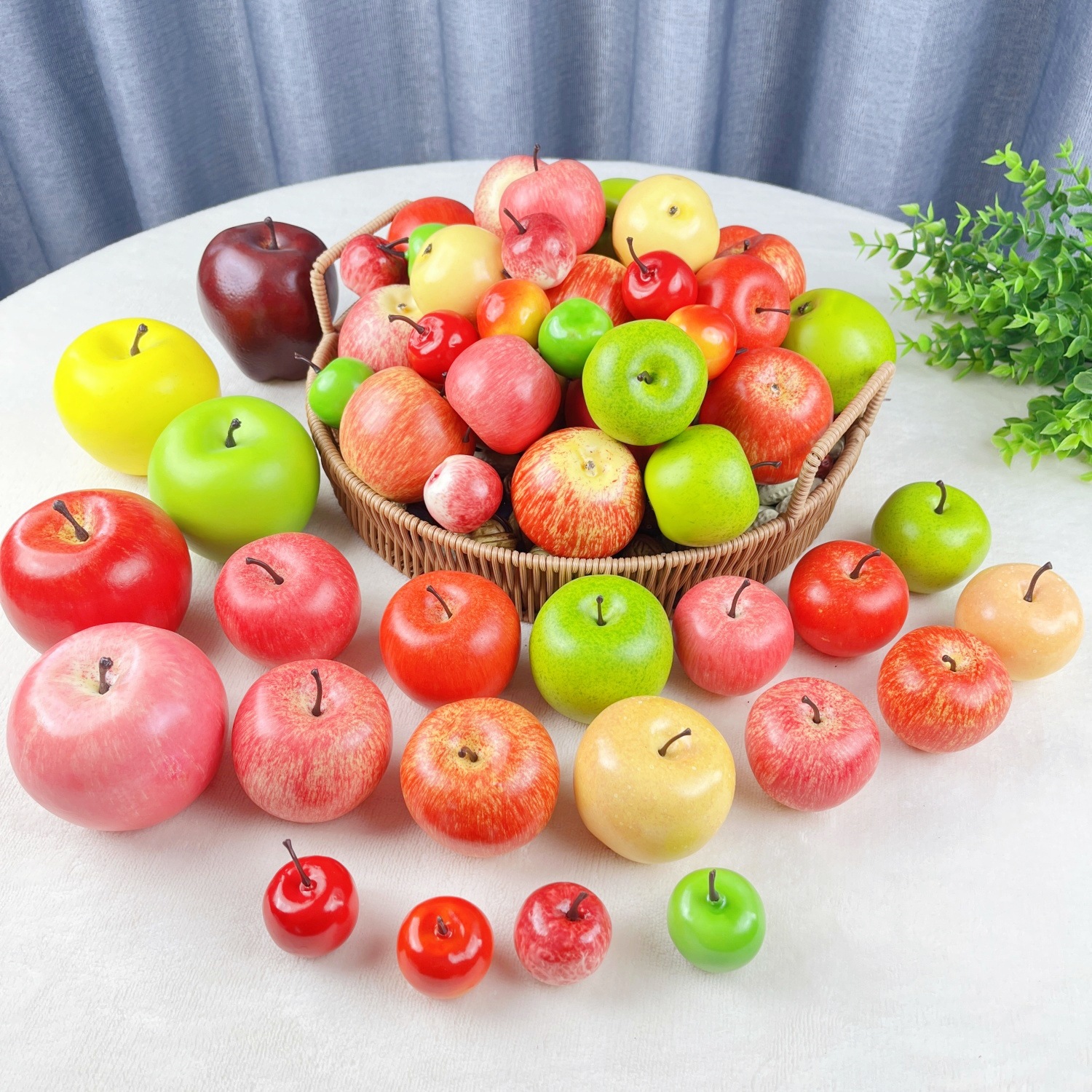 Source Factory Wholesale Fake Fruits and Vegetables Artificial Apple Model Red Apple Green Apple Yellow Home Decoration