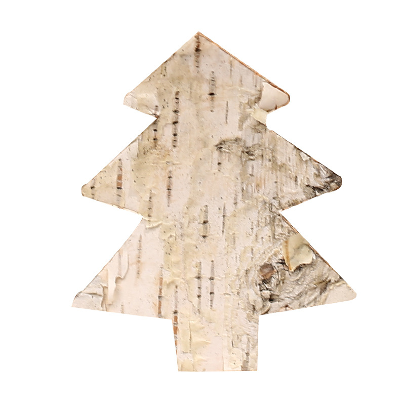 Bark Type Bark Five-Pointed Star Pine Country Style Christmas Decoration Pendant Ornaments Crafts Birch Bark Raw Materials