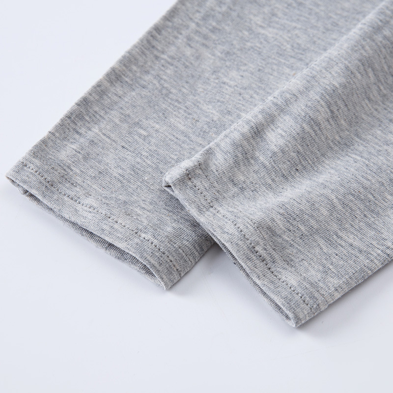 Girls' Leggings Baby Knitted Pure Color Long Pants Summer Cotton Kidsren's Clothing Spring & Fall Thin Section Medium and Large Kidsren's Outer Wear