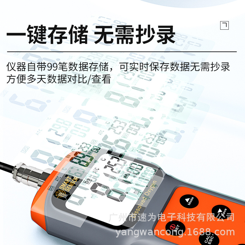 Xima Dissolved Oxygen Meter High Precision and Convenient Determination of Aquatic Dissolved Oxygen Content Detector AR8606