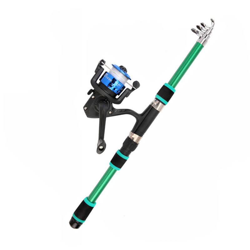 Cross-border fishing rod glass fiber reinforced plastic super hard sea rod suit long-distance throwing rod 1.8 meters sea rod wholesale fishing gear fishing rod