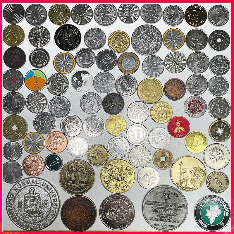 Металлические токены для игровых автоматов, памятные токены с отверстиями, антифальсификационный набор