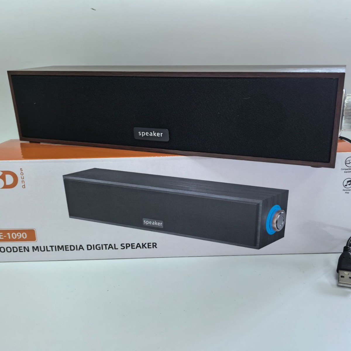 Проводная Bluetooth колонка Cross-Border Long Strip 1090, двойные колонки, USB, для компьютеров и ноутбуков