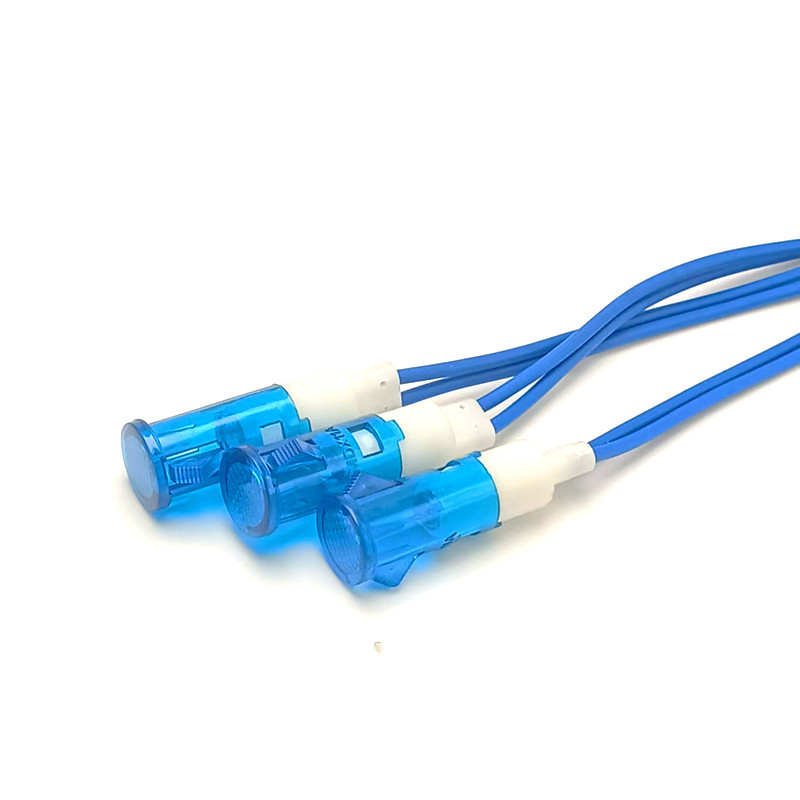 LED lamp power signal lamp opening 10mm small plastic indicator lamp MDX-11A with cable card type red