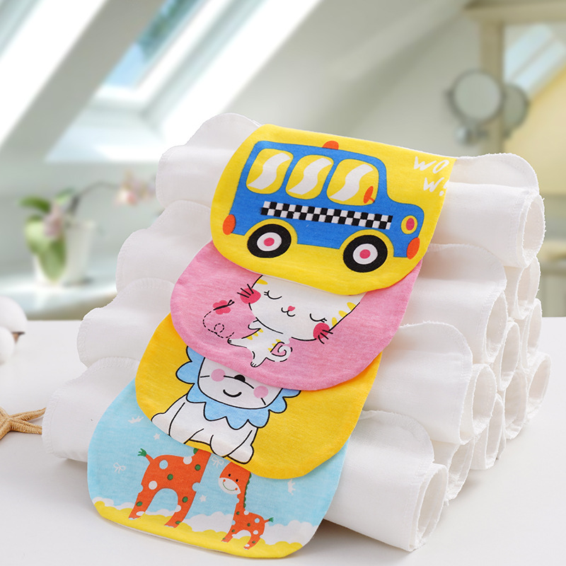 Children's Sweat-Absorbent Towel Baby Cotton Type a Gauze Large Kindergarten Absorbent Towel Pure Cotton Sweat Towel Factory Wholesale