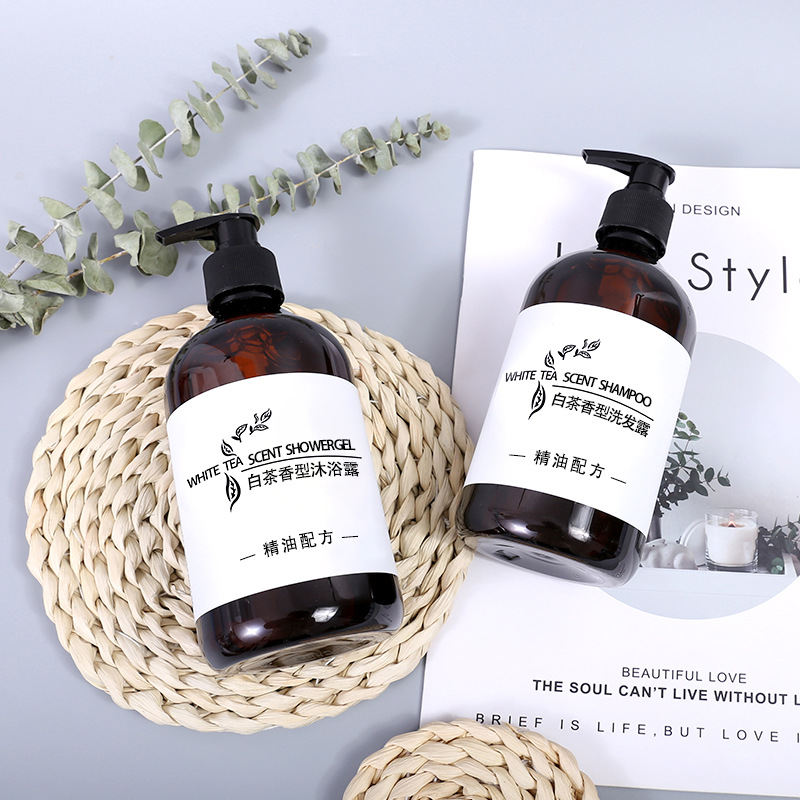 Hotel Disposable Shampoo and Shower Gel, Hotel and B&B Special White Tea Scented Large Bottle Shampoo Small Bottle Wholesale