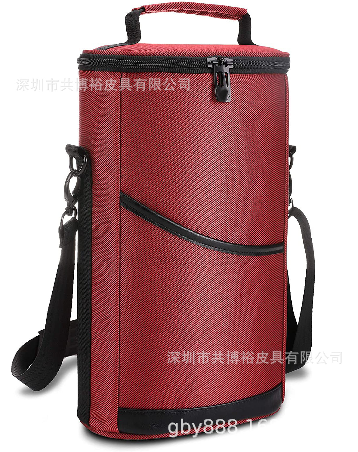 Factory Customized Polyester Twill 2-Pack Red Wine Ice Pack, Thermal Bag, Fruit Protection Bag, Fresh-Keeping Bag, Contrasting Color