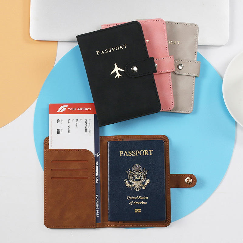 Cross-border leather multi-card passport protection this set of travel can be set LOGO passport holder pu leather thickened passport bag