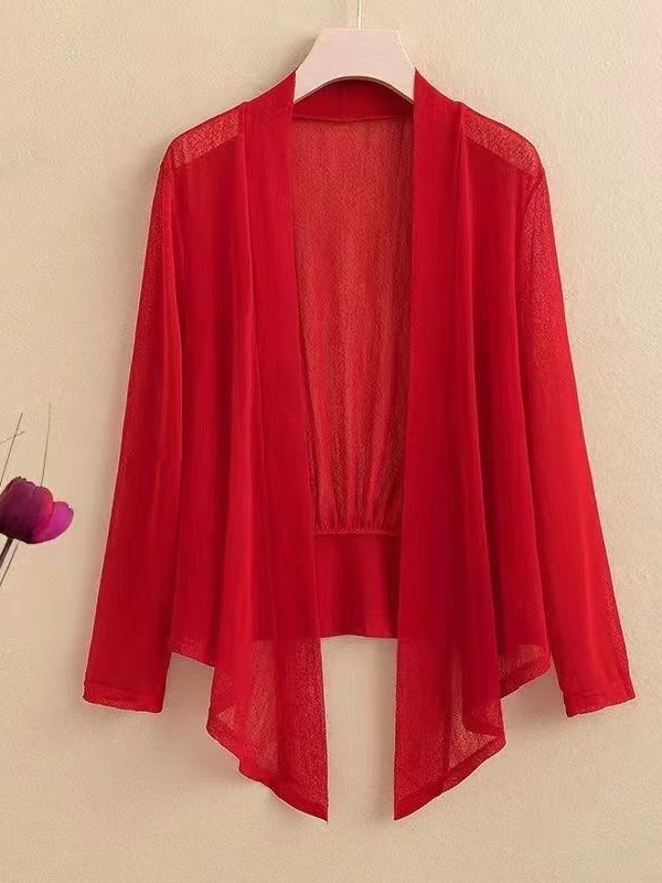 Кардиган-шаль из льняного шелка, защита от солнца, большой размер, универсальный