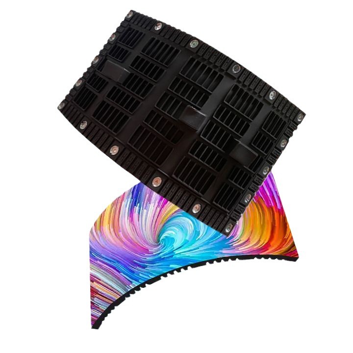 Led Display Round Flexible Screen Curved Screen Curved Screen Advertising Cylindrical Screen Special-Shaped Screen Outdoor P4 Soft Module