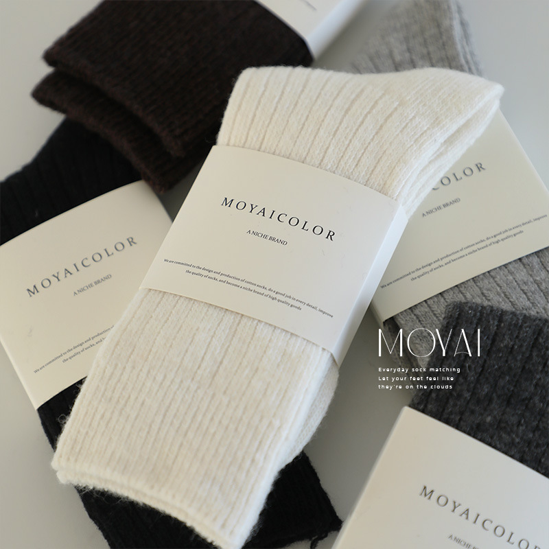 Толстые шерстяные носки с крупной вязкой для женщин, осень и зима, утолщенные, теплые, стиль колледжа, ленивые носки из кашемира