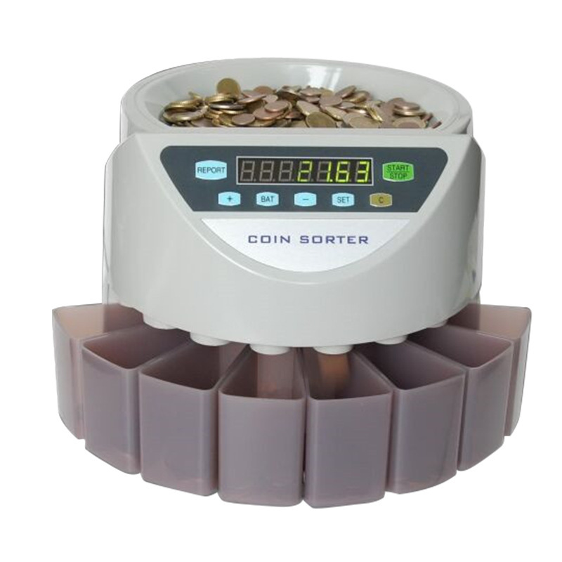 Multi-National Coin Sorting Machine Currency Sorter Counting Machine Euro Counter Coin Counting Machine Sorter 9002 Total