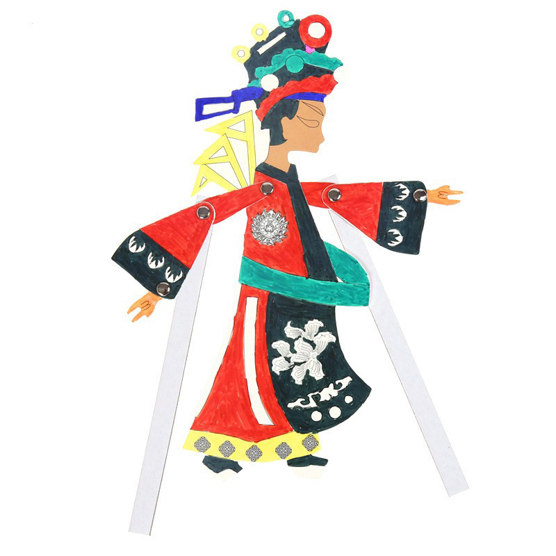 Shadow Play Chinese Ethnic Traditional Handicrafts Kindergarten Shadow Play Kidsren's Handmade DIY Creative Material Package