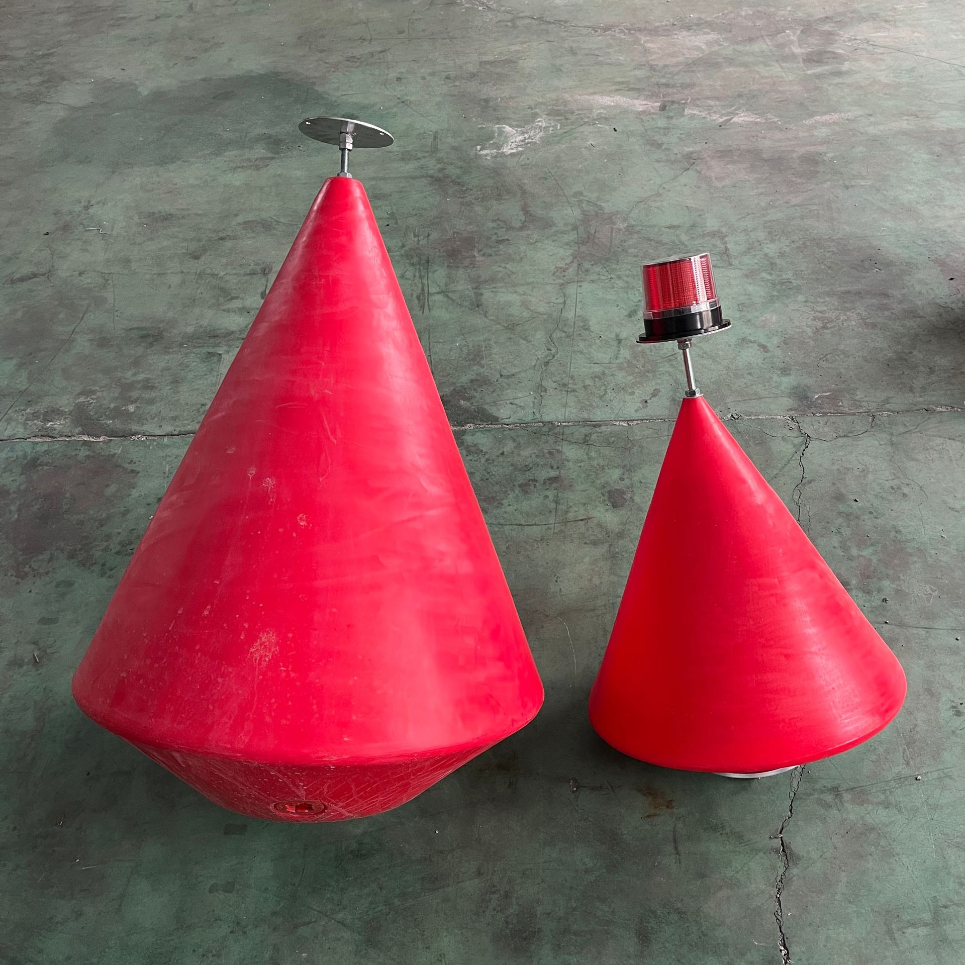 River warning buoy water warning float at sea positioning fish pond warning channel ship with warning light beacon