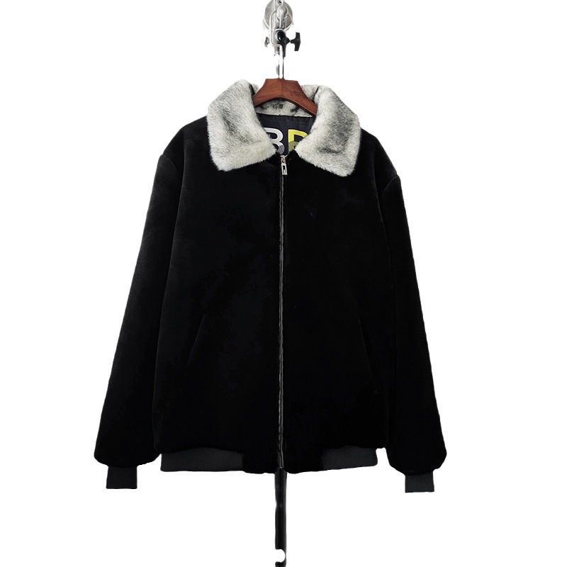 Men's mink coat imitation gold mink velvet New lapel high-end fur coat men's Haining imported fur