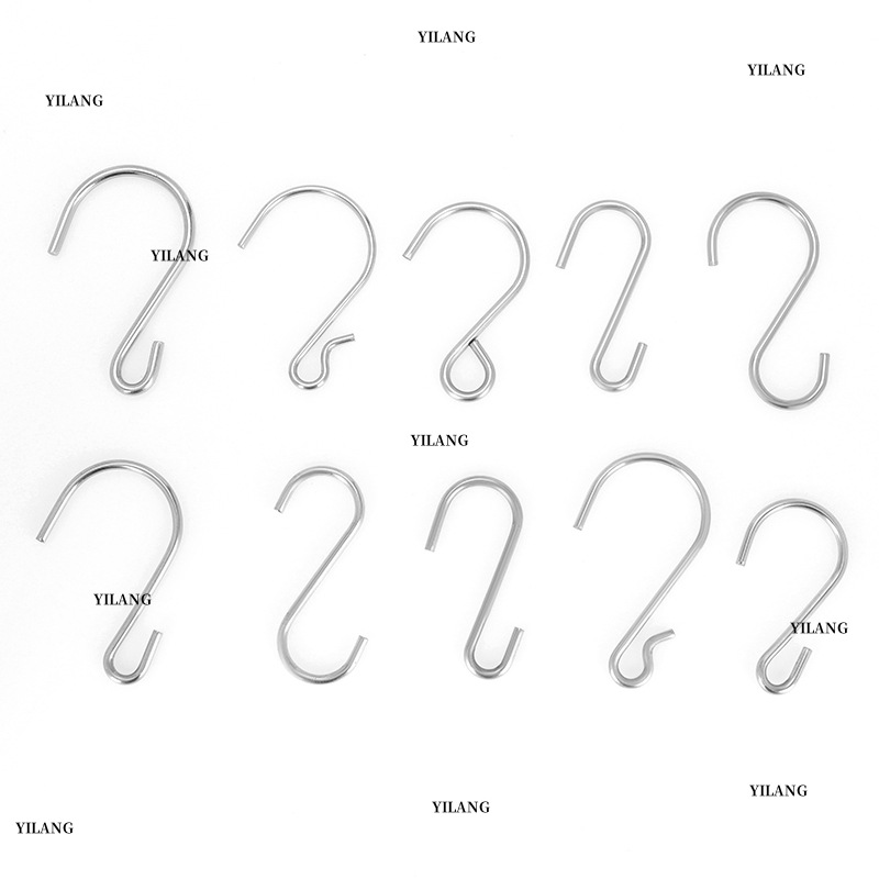 Cross-Border Stainless Steel S-Shaped Hooks for Hanging Items, S-Hooks for Supermarkets, Kitchens, Household Storage, Multi-Purpose, Modern and Simple