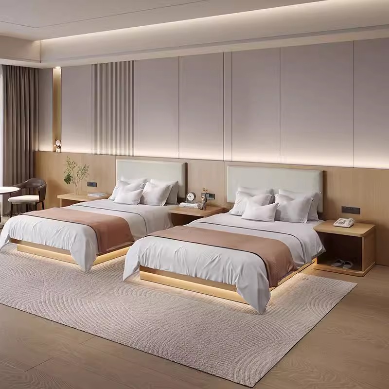 Hotel Furniture Standard Room Full Set Hotel Special Bed Homestay Apartment Room Single Double Multilayer Board Factory