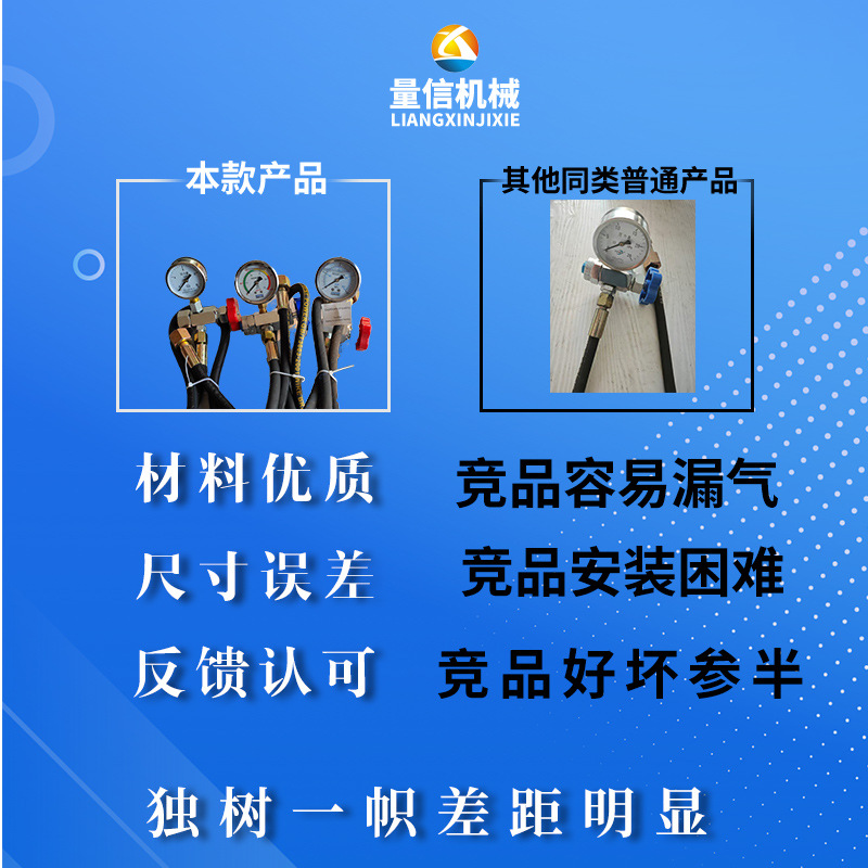 Shearing Machine Inflation Tool Device Cqj-25 Shock-Resistant Pressure Gauge Inflation Tool Nitrogen Cylinder Inflation