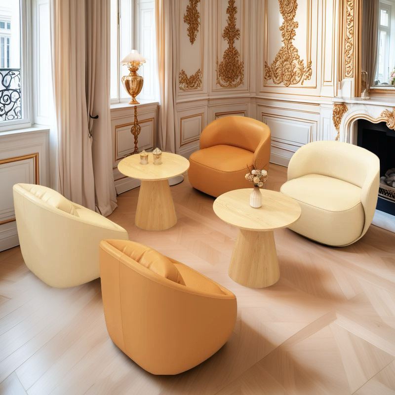 Milk Tea Shop Cafe Bar Table and Chair Combination Rest Area Negotiation Reception Commercial Beauty Salon Tea House Card Block Sand