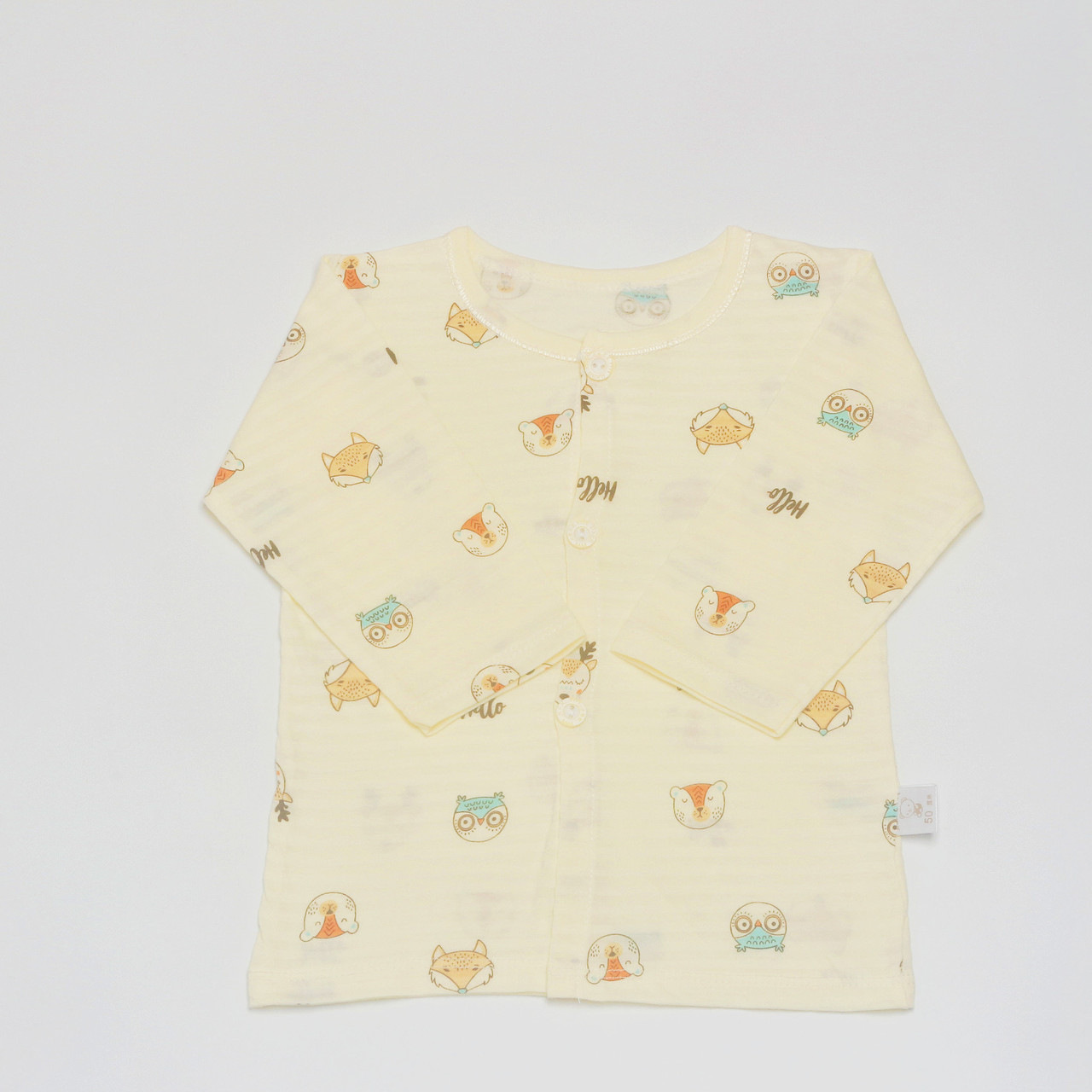 Children's Summer Ice Cool Cotton Thin Ice Cool Air-conditioning Clothes for Boys and Girls Baby Home Long-sleeved Open Chest Top