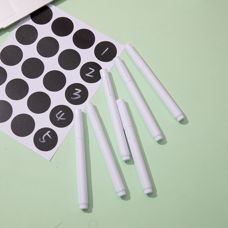 White Liquid Chalk Led Light Board Pen Water-Based Dust-Free Blackboard Pen Glass Ceramic Leather Erasable Marker Pen
