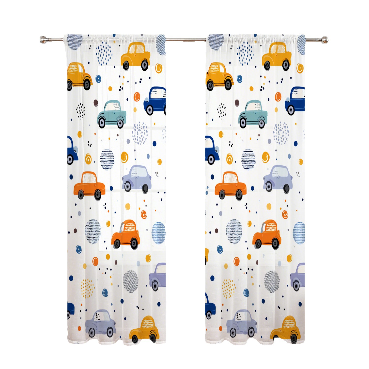 Supports Jit Delivery, Direct Sales from Manufacturer, Small Car Printed Yarn, Digital Printing Processing, Curtain and Window Screen, Light Luxury Style