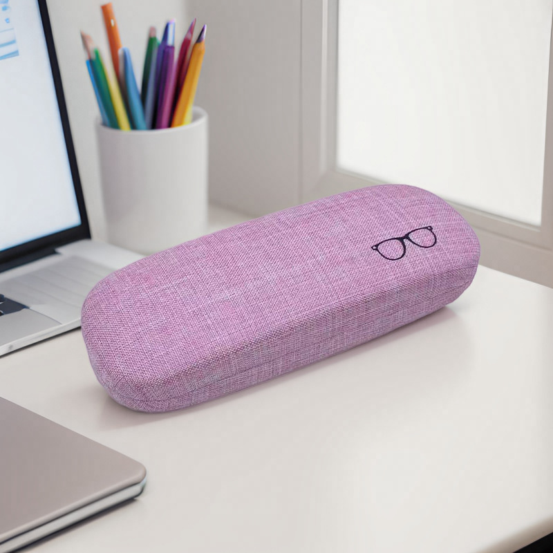 Linen Glasses Case Portable Anti-Stress Fashion Imitation Pressure Student Myopia Plate Frame Glasses Case Wholesale Customization