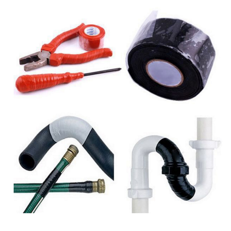 2.5Cm*3M Electrician High-Pressure Self-Adhesive Tape Garden Water Pipe Repair Tape Self-Melting Silicone Tape