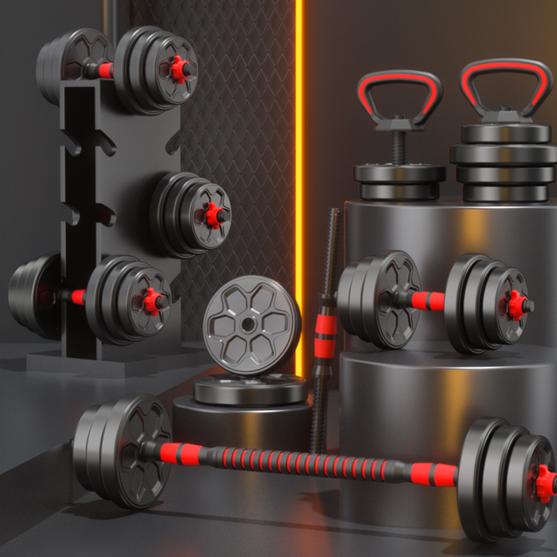 Регулируемый набор гантелей для домашнего фитнеса, штанги и гантели