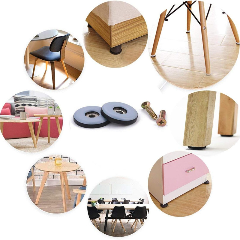 Teflon Sliding Mat Furniture Table and Chair Foot Mat with Holes Silent Mat Floor Protection Mat Movable Noiseless Sliding Mat