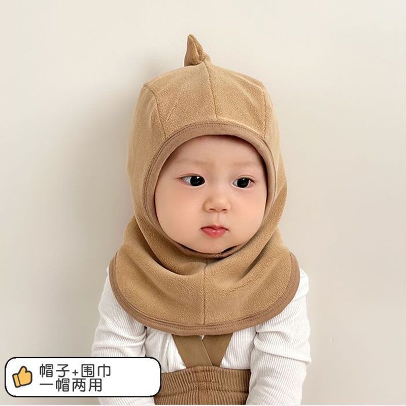 Baby Hat Autumn and Winter Baby Fleece Windproof Children's Thickened fleece-lined Ear Protection Integrated Neck Hat