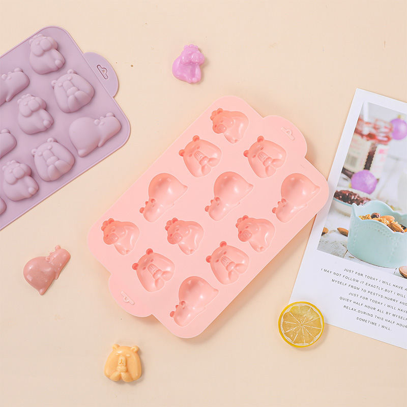 New Macaron Color Love Baking Chocolate Mousse Silicone Mold Food Grade Easy Demoulding Chocolate Mold