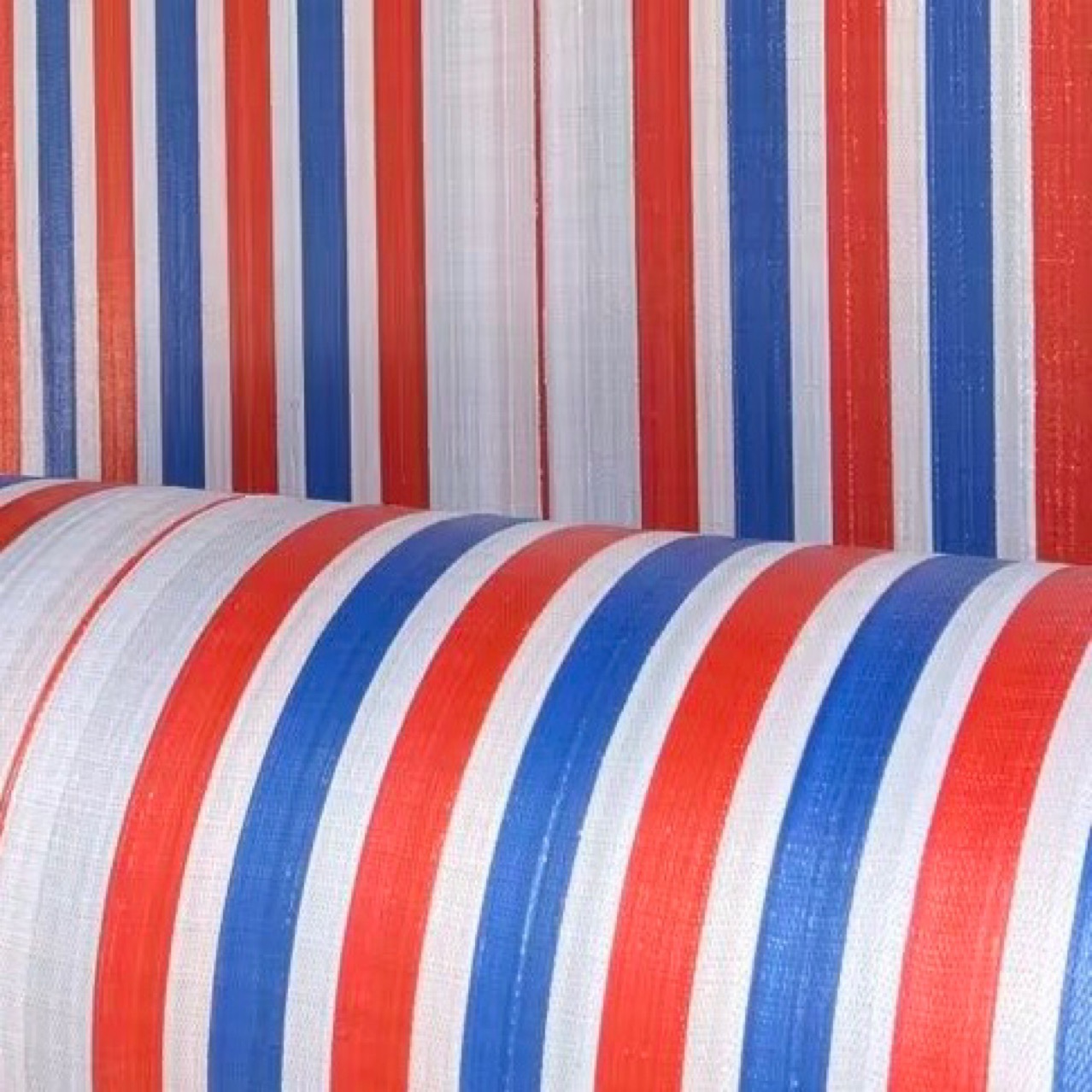 Factory supply color stripe cloth pp thickened rainproof cloth bedding sunshade tarpaulin wholesale project single film