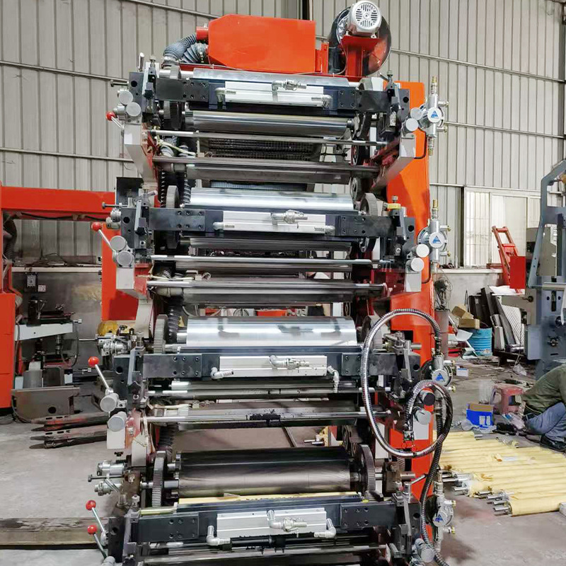 Ordinary 4 Color Vertical Flexographic Printing Machine Four Color Synthetic Paper Indent Printing Machine Small Plastic Film Color Printing Machine