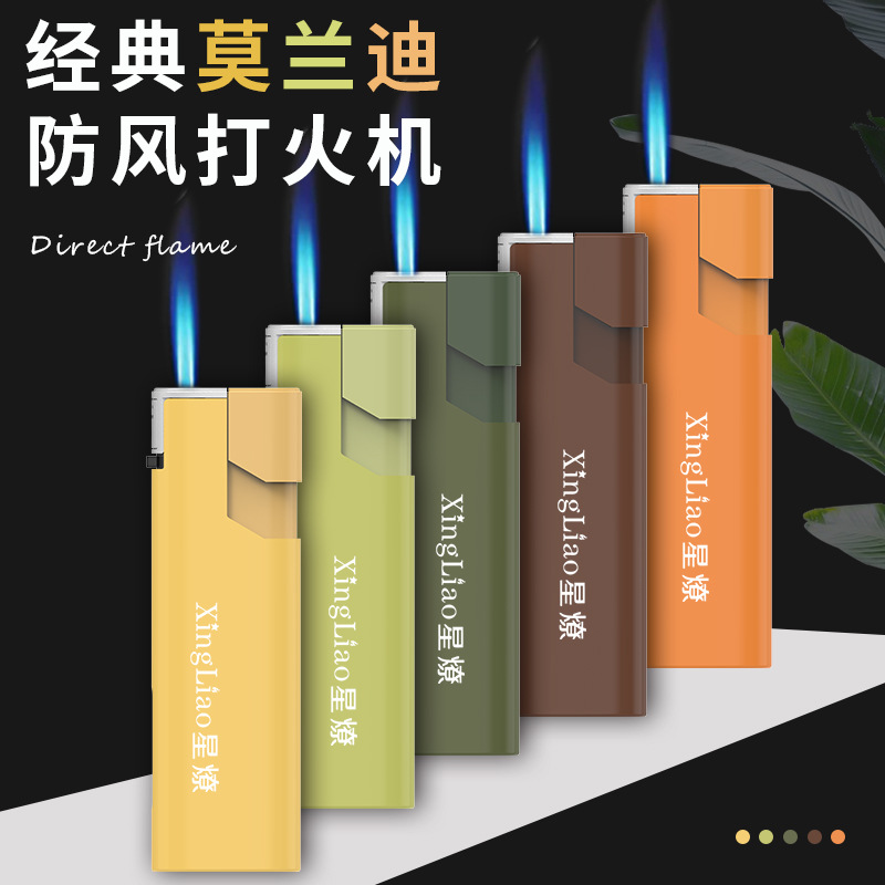 Lighter manufacturers wholesale custom advertising logo grinding wheel open flame disposable windproof lighter custom lettering