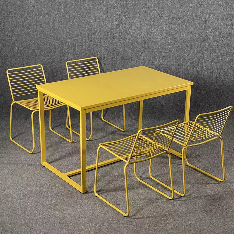 Стол для обедов из железа, уличный железный стол, простой европейский и американский стиль