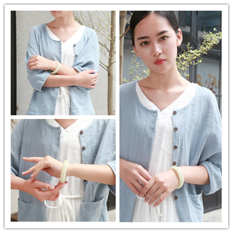 Weng Kai Xinjiang Hetian Jade Bracelet Children's A Goods Topaz Sutton Jade Kunlun White Jade Bracelet with Certificate