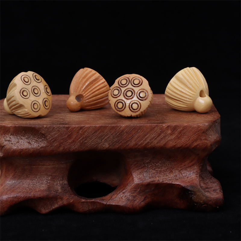Boxwood Ebony Rosewood Lotus Pendant Pendant Accessories Keychain Small Pendant Mahogany Small Lotus Bracelet
