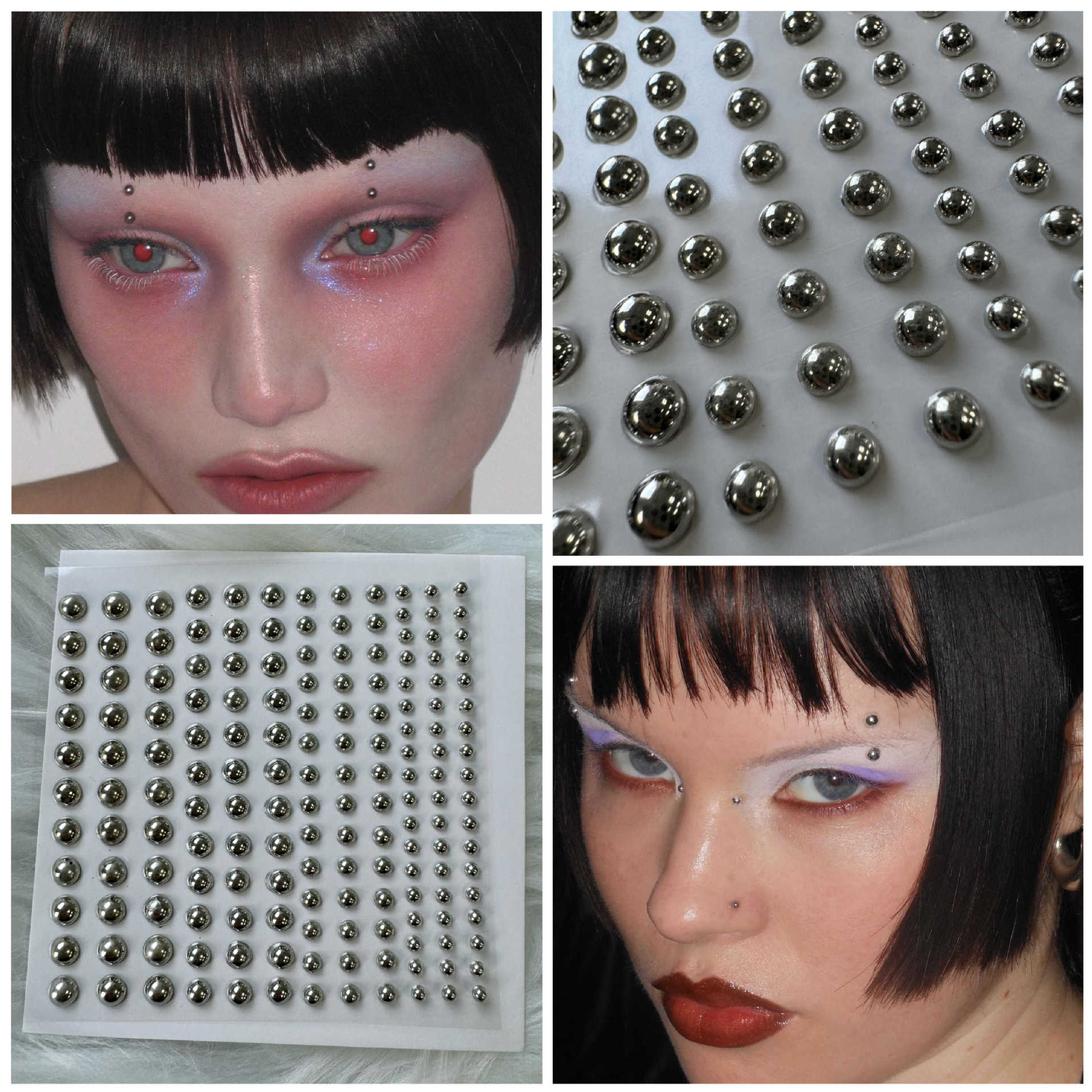 Eye Patch Without Drilling, No-Drill Eyebrow Studs, Fake Lip Studs, Personalized Devil Accessories, Punk Style Fake Nose Studs