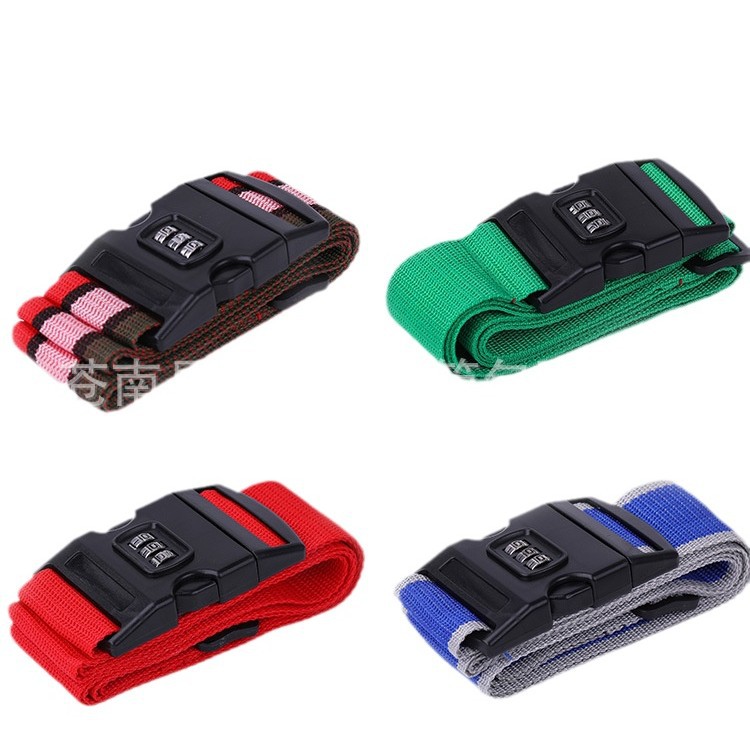 Factory direct one-word password packing belt luggage strap suitcase binding belt reinforced belt safety belt in stock
